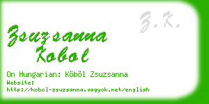 zsuzsanna kobol business card