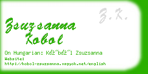 zsuzsanna kobol business card